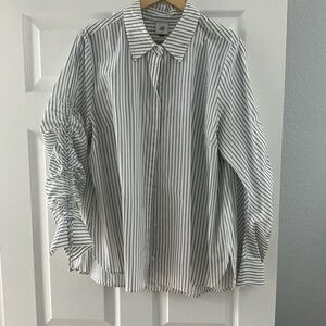 CAbi Black and White Striped Shirt